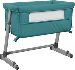 vidaXL - Babybox - met - matras - linnen - groen