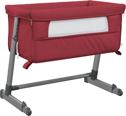 vidaXL - Babybox - met - matras - linnen - rood