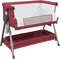 vidaXL - Babybox - met - matras - linnen - rood