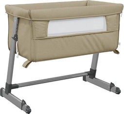 vidaXL - Babybox - met - matras - linnen - taupe