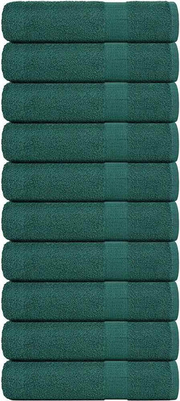 vidaXL - Badhanddoeken - 10 - st - 100x150cm - 360 - g/m² - 100% - katoen - groen