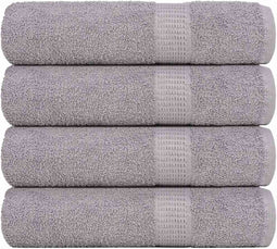 vidaXL - Badhanddoeken - 4 - st - 100x150 - cm - 360 - g/m² - 100% - katoen - grijs