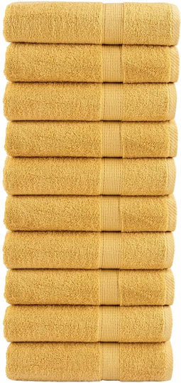 vidaXL - Badhanddoeken - SOLUND - 10 - st - 600 - g/m² - 100x150 - cm - goudkleurig