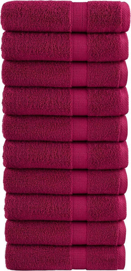 vidaXL - Badhanddoeken - SOLUND - 10 - st - 600 - g/m² - 100x150 - cm - bordeaux