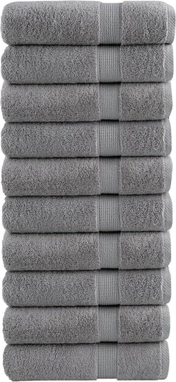 vidaXL - Badhanddoeken - SOLUND - 10 - st - 600 - g/m² - 100x150 - cm - grijs