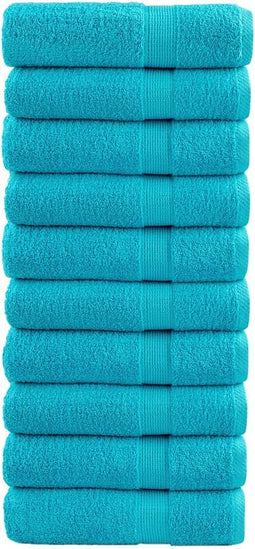 vidaXL - Badhanddoeken - SOLUND - 10 - st - 600 - g/m² - 70x140 - cm - turquoise