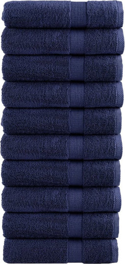 vidaXL - Badhanddoeken - SOLUND - 10 - st - 600 - g/m² - 70x140 - cm - marineblauw