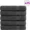 vidaXL - Badhanddoeken - SOLUND - 25 - st - 600 - g/m² - 100x150 - cm - antraciet