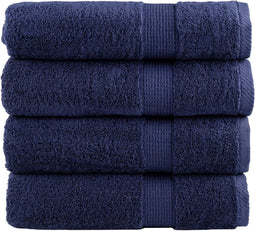 vidaXL - Badhanddoeken - SOLUND - 4 - st - 600 - g/m² - 100x150 - cm - marineblauw