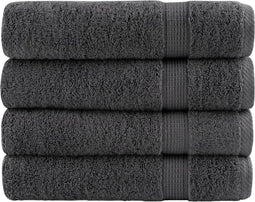 vidaXL - Badhanddoeken - SOLUND - 4 - st - 600 - g/m² - 100x150 - cm - antraciet