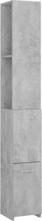 vidaXL - Badkamerkast - 25x26,5x170 - cm - bewerkt - hout - betongrijs