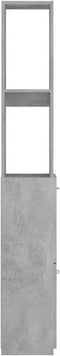 vidaXL - Badkamerkast - 25x26,5x170 - cm - bewerkt - hout - betongrijs