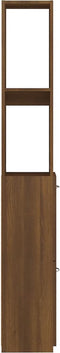 vidaXL - Badkamerkast - 25x26,5x170 - cm - bewerkt - hout - bruin - eikenkleur