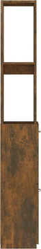 vidaXL - Badkamerkast - 25x26,5x170 - cm - bewerkt - hout - gerookt - eikenkleurig