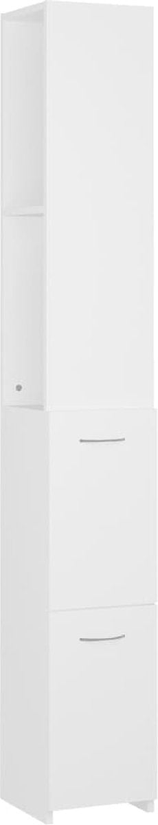 vidaXL - Badkamerkast - 25x26,5x170 - cm - bewerkt - hout - wit