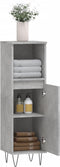 vidaXL - Badkamerkast - 30x30x100 - cm - bewerkt - hout - betongrijs