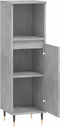 vidaXL - Badkamerkast - 30x30x100 - cm - bewerkt - hout - betongrijs