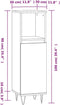 vidaXL - Badkamerkast - 30x30x100 - cm - bewerkt - hout - betongrijs