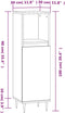 vidaXL - Badkamerkast - 30x30x100 - cm - bewerkt - hout - betongrijs