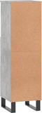vidaXL - Badkamerkast - 30x30x100 - cm - bewerkt - hout - betongrijs