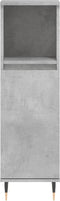 vidaXL - Badkamerkast - 30x30x100 - cm - bewerkt - hout - betongrijs