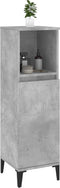 vidaXL - Badkamerkast - 30x30x100 - cm - bewerkt - hout - betongrijs