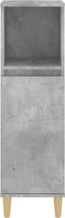vidaXL - Badkamerkast - 30x30x100 - cm - bewerkt - hout - betongrijs