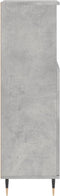 vidaXL - Badkamerkast - 30x30x100 - cm - bewerkt - hout - betongrijs