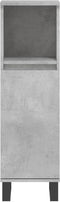 vidaXL - Badkamerkast - 30x30x100 - cm - bewerkt - hout - betongrijs