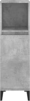 vidaXL - Badkamerkast - 30x30x100 - cm - bewerkt - hout - betongrijs