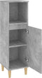 vidaXL - Badkamerkast - 30x30x100 - cm - bewerkt - hout - betongrijs