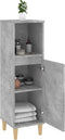 vidaXL - Badkamerkast - 30x30x100 - cm - bewerkt - hout - betongrijs