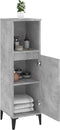 vidaXL - Badkamerkast - 30x30x100 - cm - bewerkt - hout - betongrijs