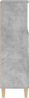vidaXL - Badkamerkast - 30x30x100 - cm - bewerkt - hout - betongrijs