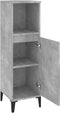 vidaXL - Badkamerkast - 30x30x100 - cm - bewerkt - hout - betongrijs