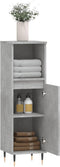 vidaXL - Badkamerkast - 30x30x100 - cm - bewerkt - hout - betongrijs
