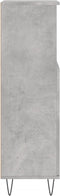 vidaXL - Badkamerkast - 30x30x100 - cm - bewerkt - hout - betongrijs