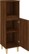 vidaXL - Badkamerkast - 30x30x100 - cm - bewerkt - hout - bruin - eikenkleur