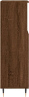 vidaXL - Badkamerkast - 30x30x100 - cm - bewerkt - hout - bruin - eikenkleur