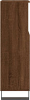 vidaXL - Badkamerkast - 30x30x100 - cm - bewerkt - hout - bruin - eikenkleur