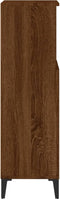 vidaXL - Badkamerkast - 30x30x100 - cm - bewerkt - hout - bruin - eikenkleur