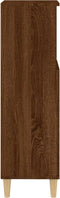 vidaXL - Badkamerkast - 30x30x100 - cm - bewerkt - hout - bruin - eikenkleur