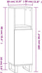 vidaXL - Badkamerkast - 30x30x100 - cm - bewerkt - hout - gerookt - eikenkleurig
