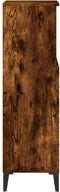 vidaXL - Badkamerkast - 30x30x100 - cm - bewerkt - hout - gerookt - eikenkleurig