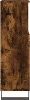 vidaXL - Badkamerkast - 30x30x100 - cm - bewerkt - hout - gerookt - eikenkleurig
