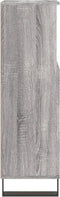 vidaXL - Badkamerkast - 30x30x100 - cm - bewerkt - hout - grijs - sonoma - eikenkleur