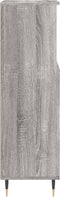 vidaXL - Badkamerkast - 30x30x100 - cm - bewerkt - hout - grijs - sonoma - eikenkleur