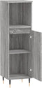 vidaXL - Badkamerkast - 30x30x100 - cm - bewerkt - hout - grijs - sonoma - eikenkleur