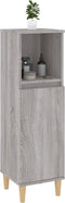 vidaXL - Badkamerkast - 30x30x100 - cm - bewerkt - hout - grijs - sonoma - eikenkleur