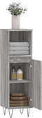 vidaXL - Badkamerkast - 30x30x100 - cm - bewerkt - hout - grijs - sonoma - eikenkleur